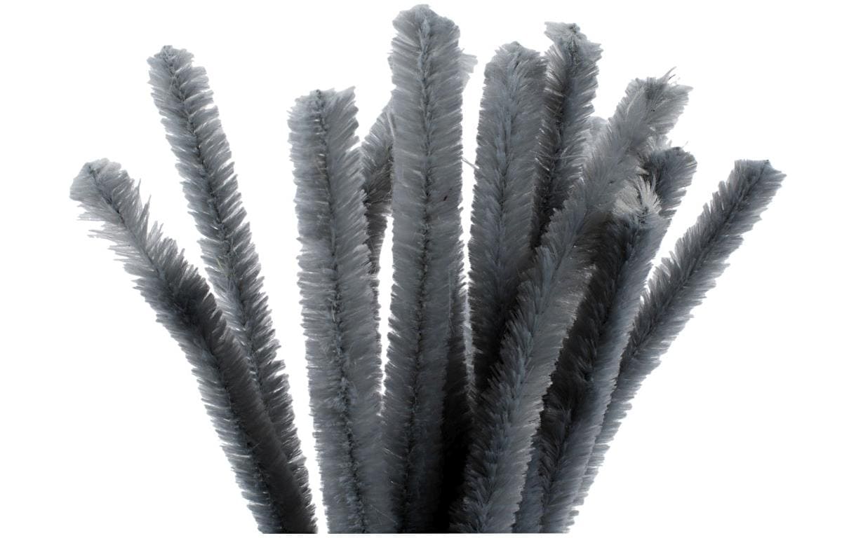 Creativ Company Chenilledraht 15 mm, 15 Stück, Grau Creativ Company Chenilledraht 15 mm, 15 Stück, Grau