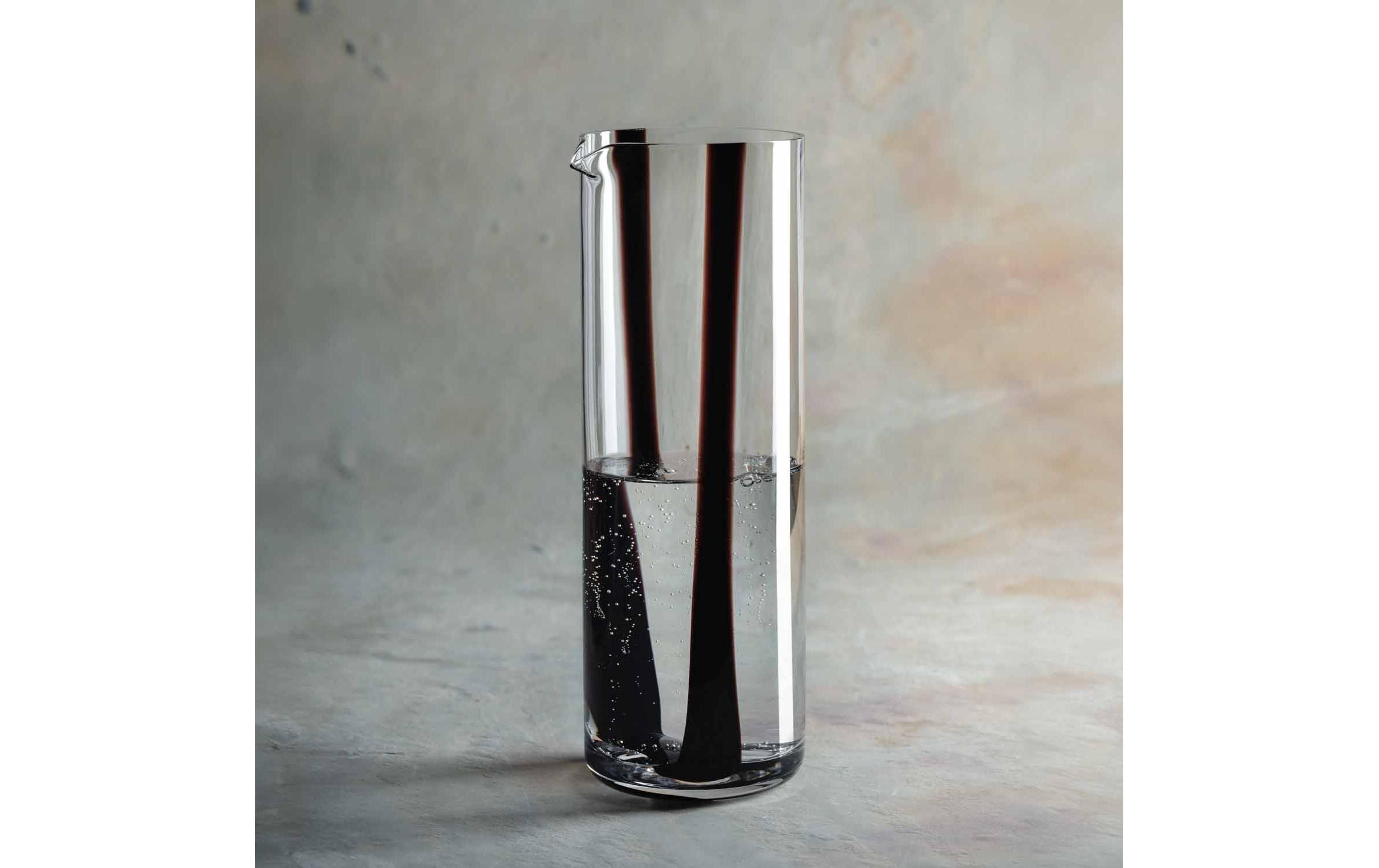 Leonardo Krug Banda Nera 1 l, 1 Stück, Schwarz/Transparent/Weiss