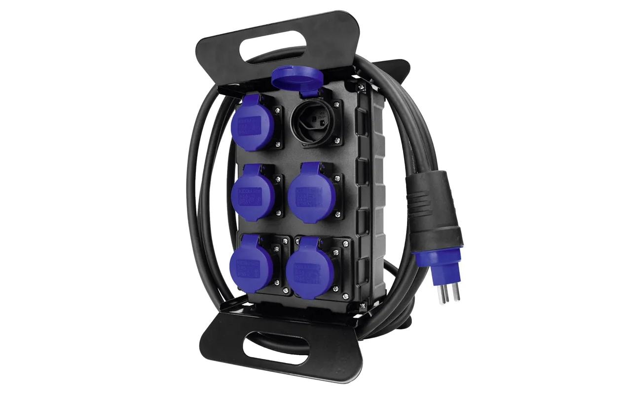 STEFFEN Stromverteiler mit Ständer, 6 x T23 IP55