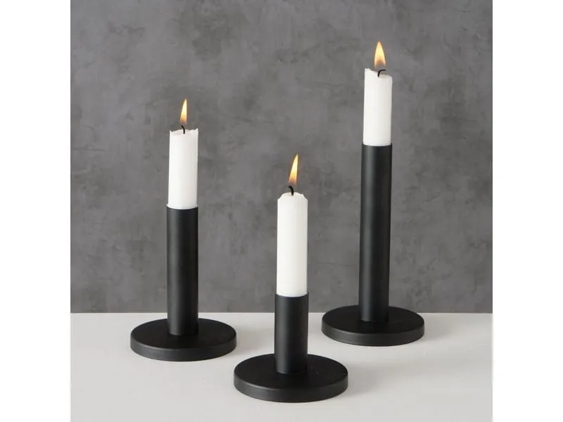 Boltze Kerzenhalter Malko 3-teilig, Schwarz Boltze Kerzenhalter Malko 3-teilig, Schwarz