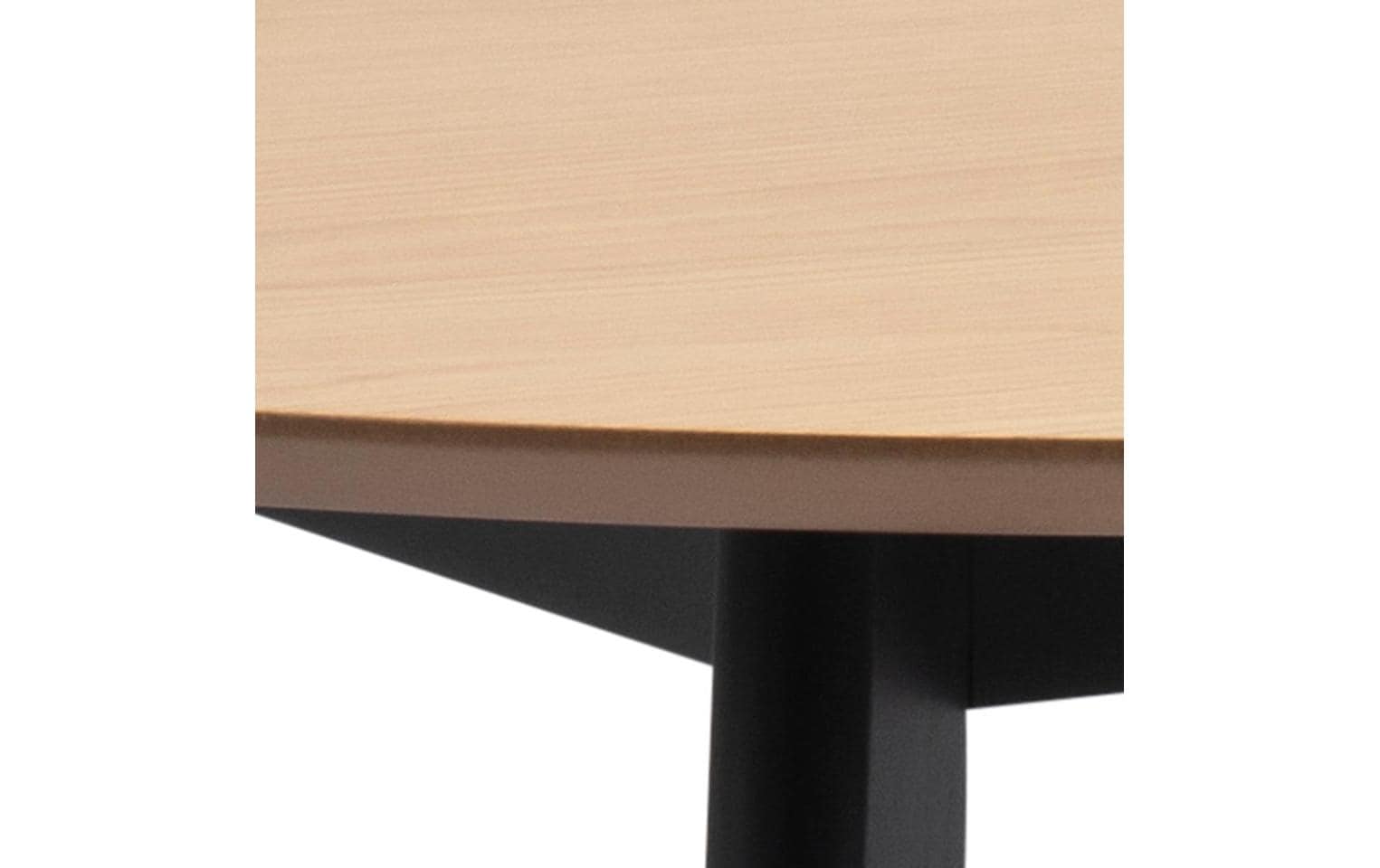 AC Design Tisch Roxby Ø 105 x 76 cm, Nature/Schwarz