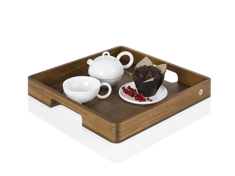 AdHoc Serviertablett Serve Square 40 x 40 cm, Walnuss