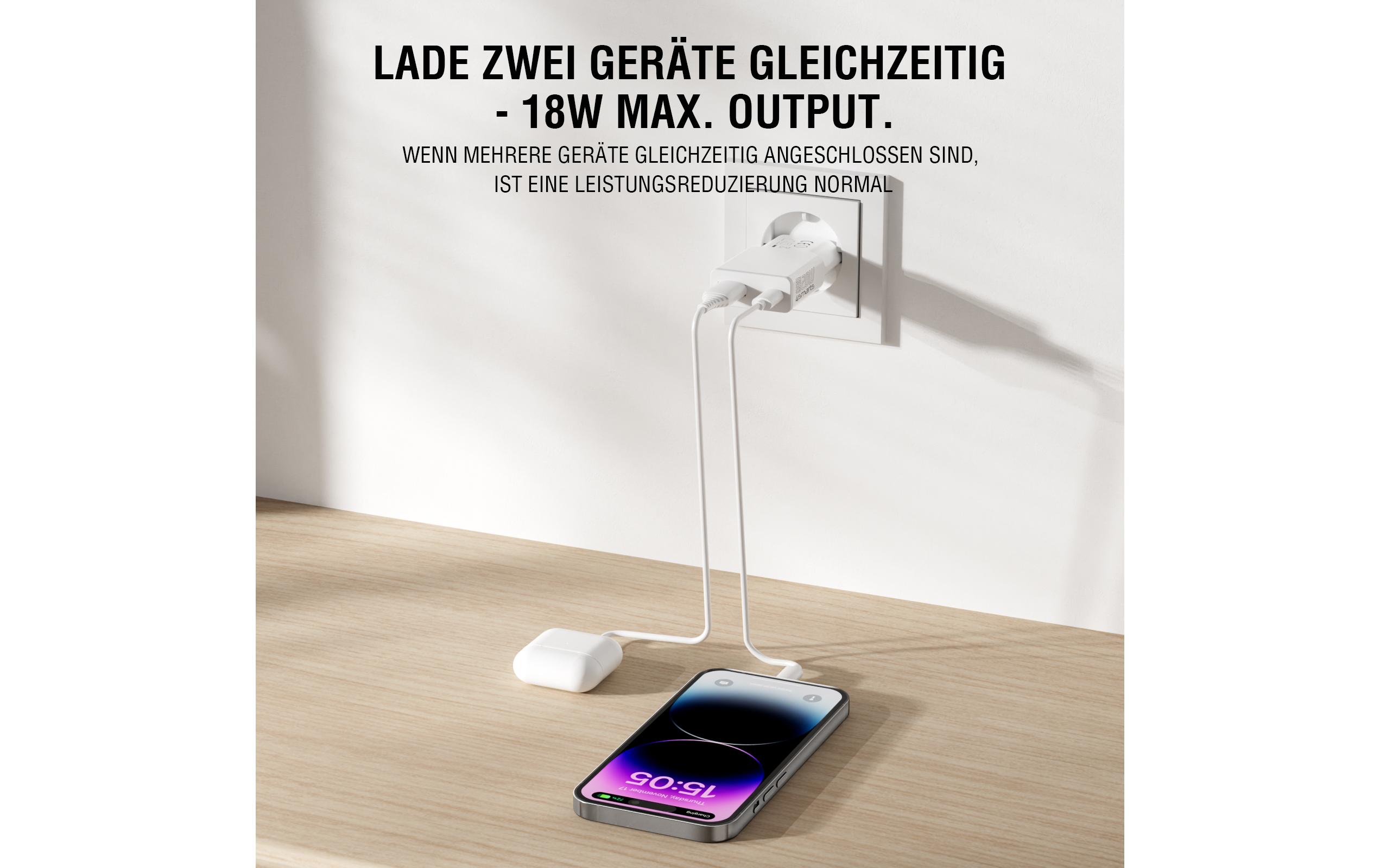 4smarts USB-Wandladegerät PDPlug Duos Slim PD 20W