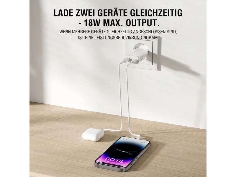 4smarts USB-Wandladegerät PDPlug Duos Slim PD 20W 4smarts USB-Wandladegerät PDPlug Duos Slim PD 20W