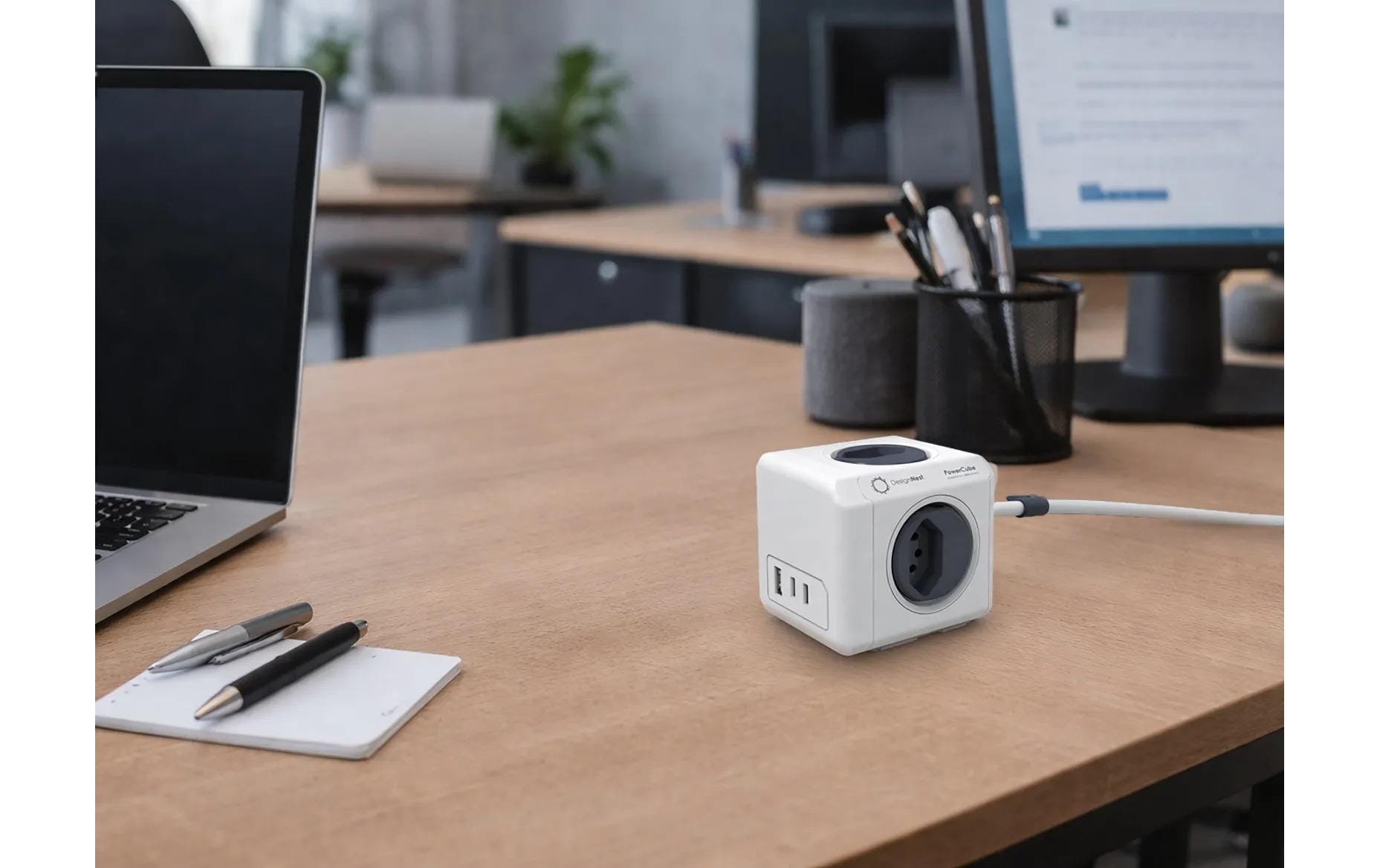 Allocacoc PowerCube 35W PD AC 4x T13, 2x USB-C / 1x USB-A