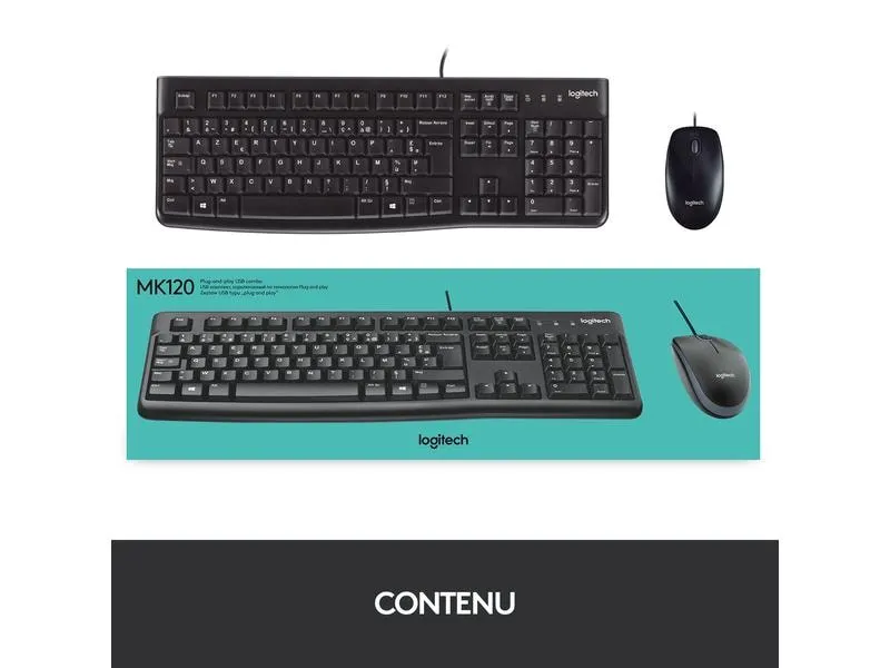 Logitech Tastatur-Maus-Set MK120