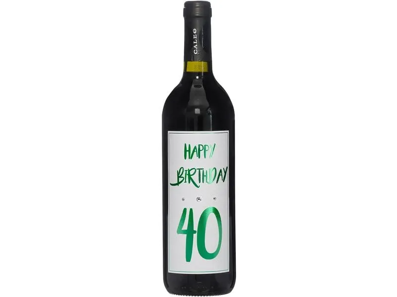 Dreams and Fantasy Geschenkidee Rotwein Happy Birthday 40 Grün, 750 ml
