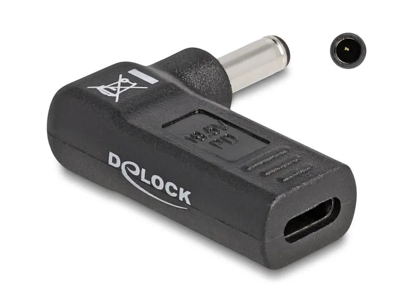 Delock Adapter USB-C zu Dell 4.5 x 3.0 mm 90° gewinkelt Delock Adapter USB-C zu Dell 4.5 x 3.0 mm 90° gewinkelt