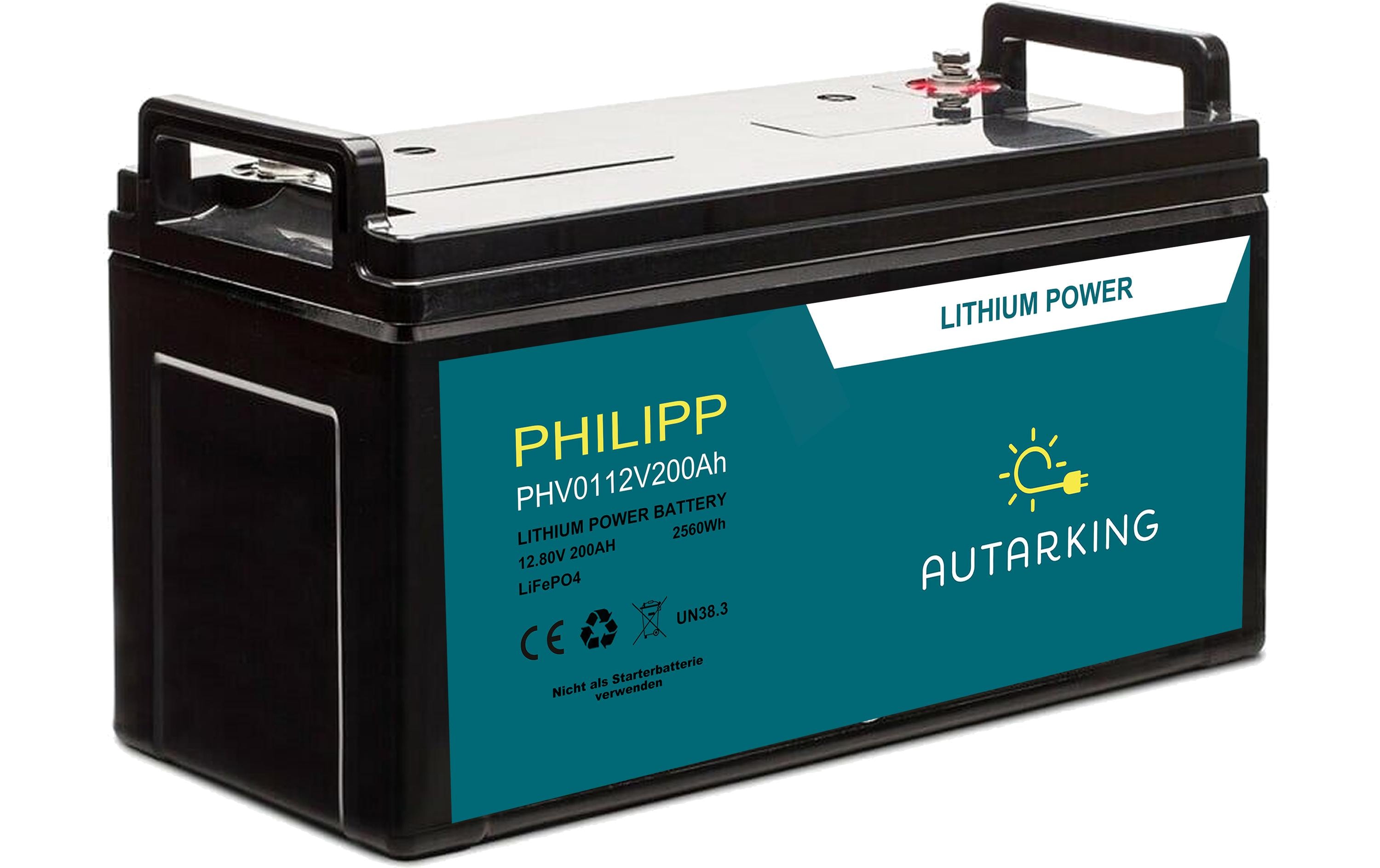 Autarking Batterie Philipp LiFePO4, 12.8 V 200 Ah mit App