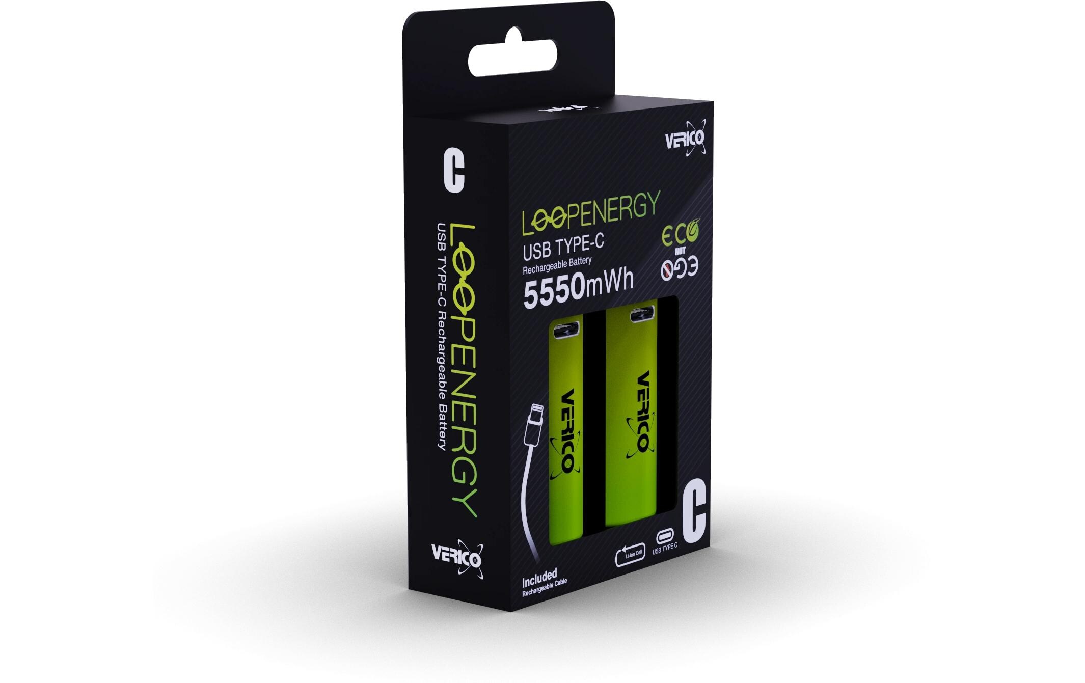 Verico Akku 2x C 1.5 3700 mAh