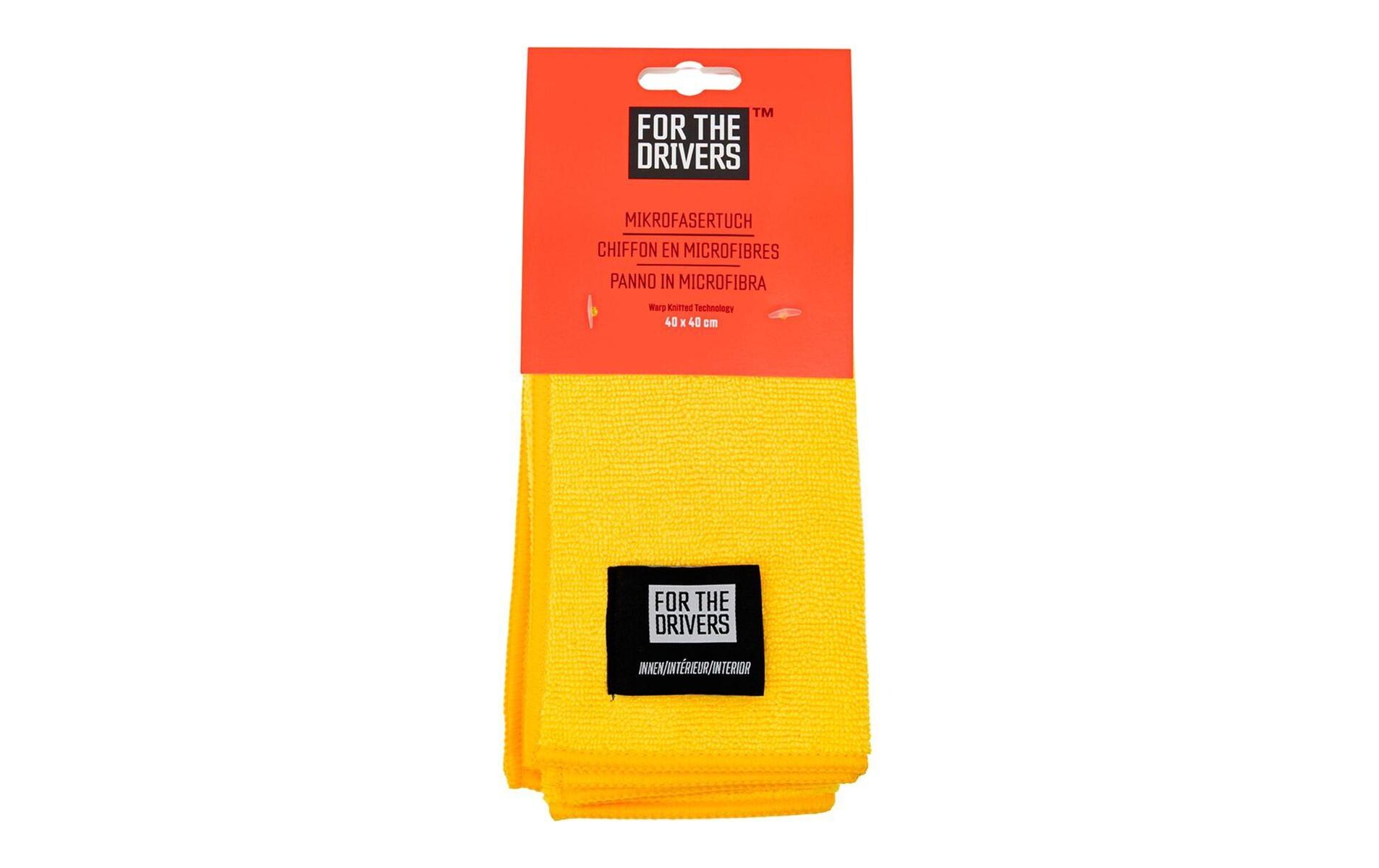 For The Drivers Mikrofasertuch 40 x 40 cm, gelb