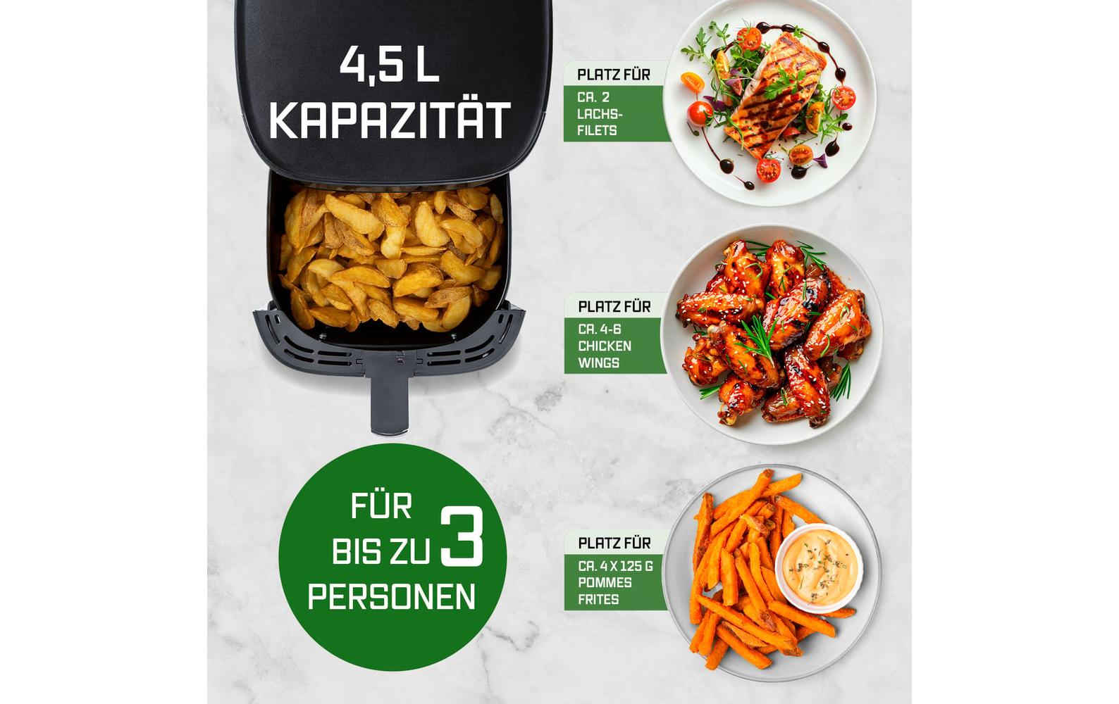 GOURMETmaxx Heissluft-Fritteuse AirGenius S 4.5 l