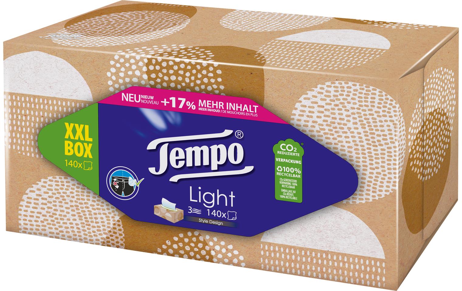 Tempo Taschentücher-Box XXL Light 3-lagig 140 Stück