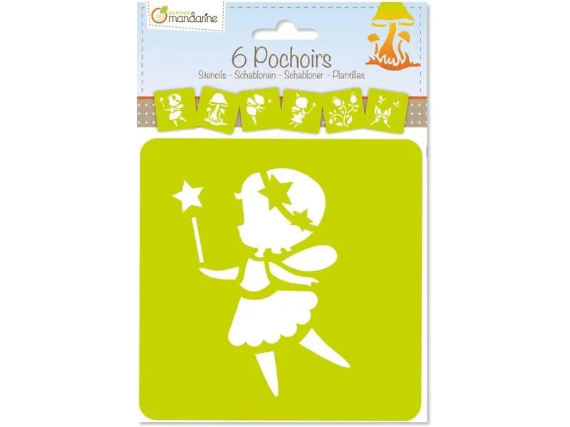 Avenue Mandarine Schablone 15 x 15 cm, Fee