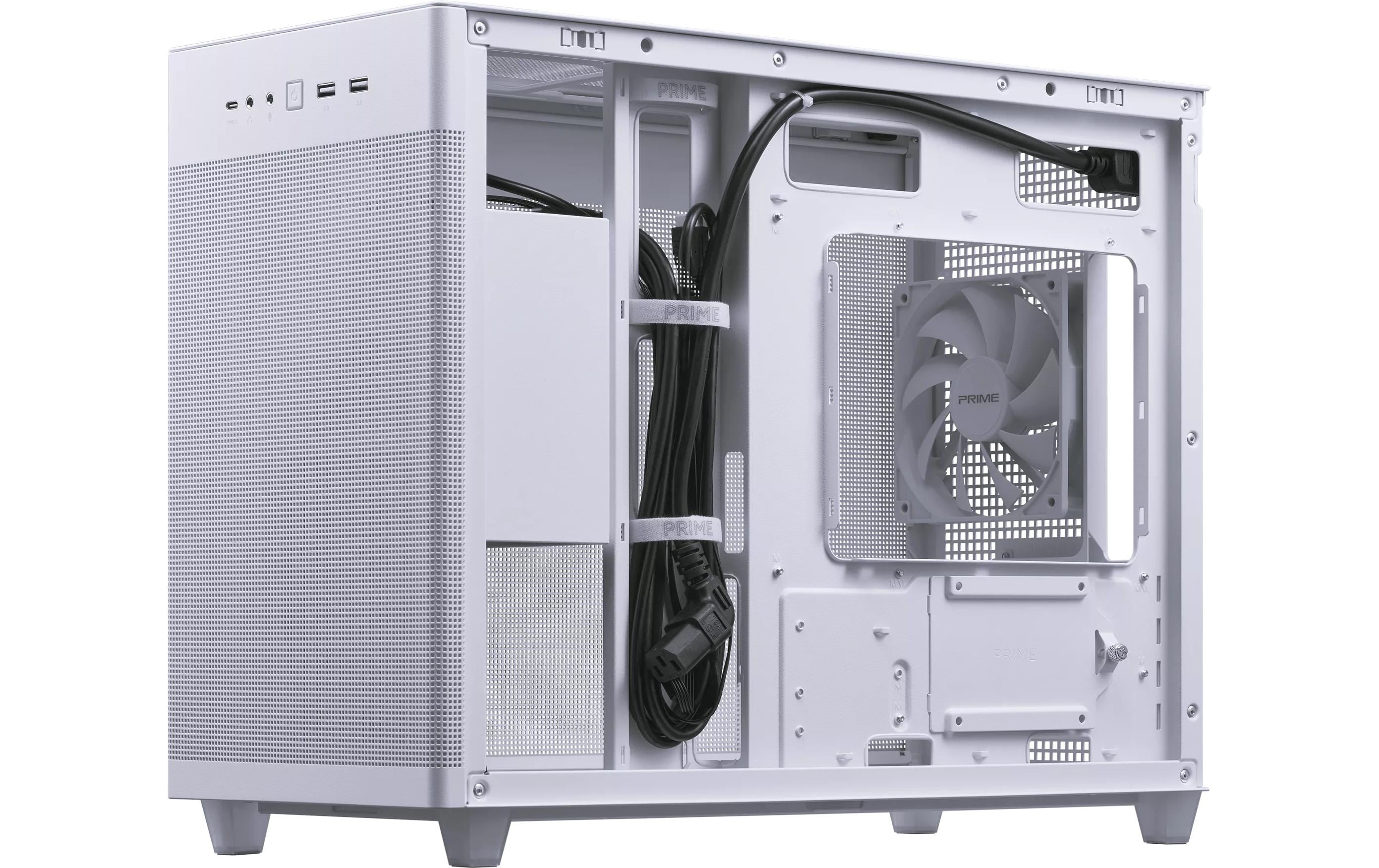 ASUS PC-Gehäuse AP201 MicroATX Weiss