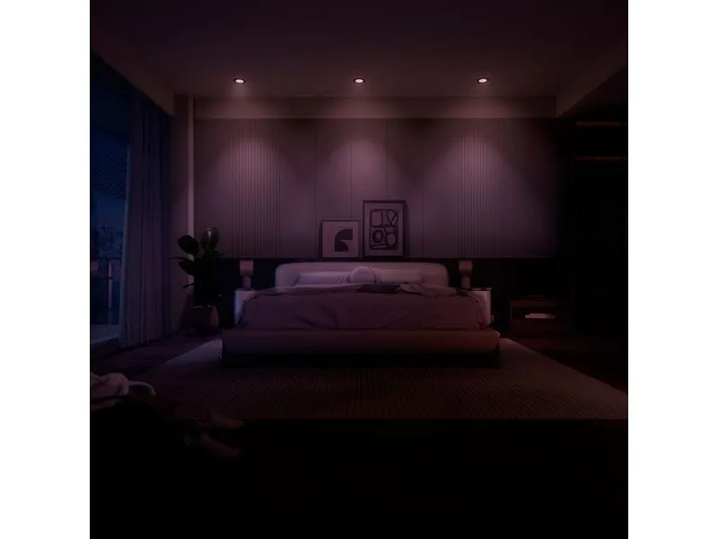 Philips Hue Deckenleuchte WCA Slim Recessed LED Spot S 3er, Schwarz