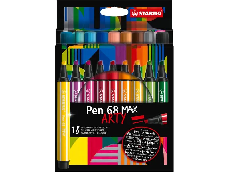 STABILO Filzstift Pen 68 MAX ARTY 18er Etui