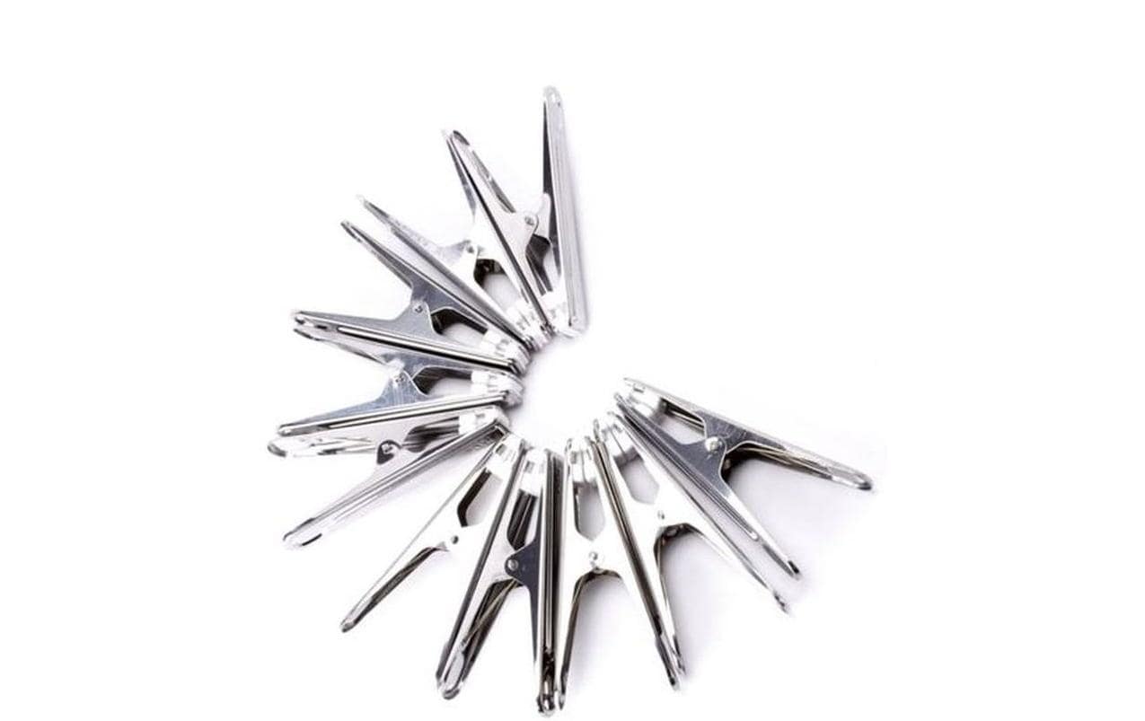 MSV Wäscheklammern Silber, 10 Stück