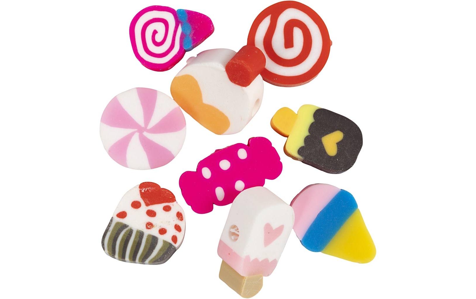 Creativ Company Perlen Ton Figurperlen 200 Stück, Süssigkeiten Creativ Company Perlen Ton Figurperlen 200 Stück, Süssigkeiten