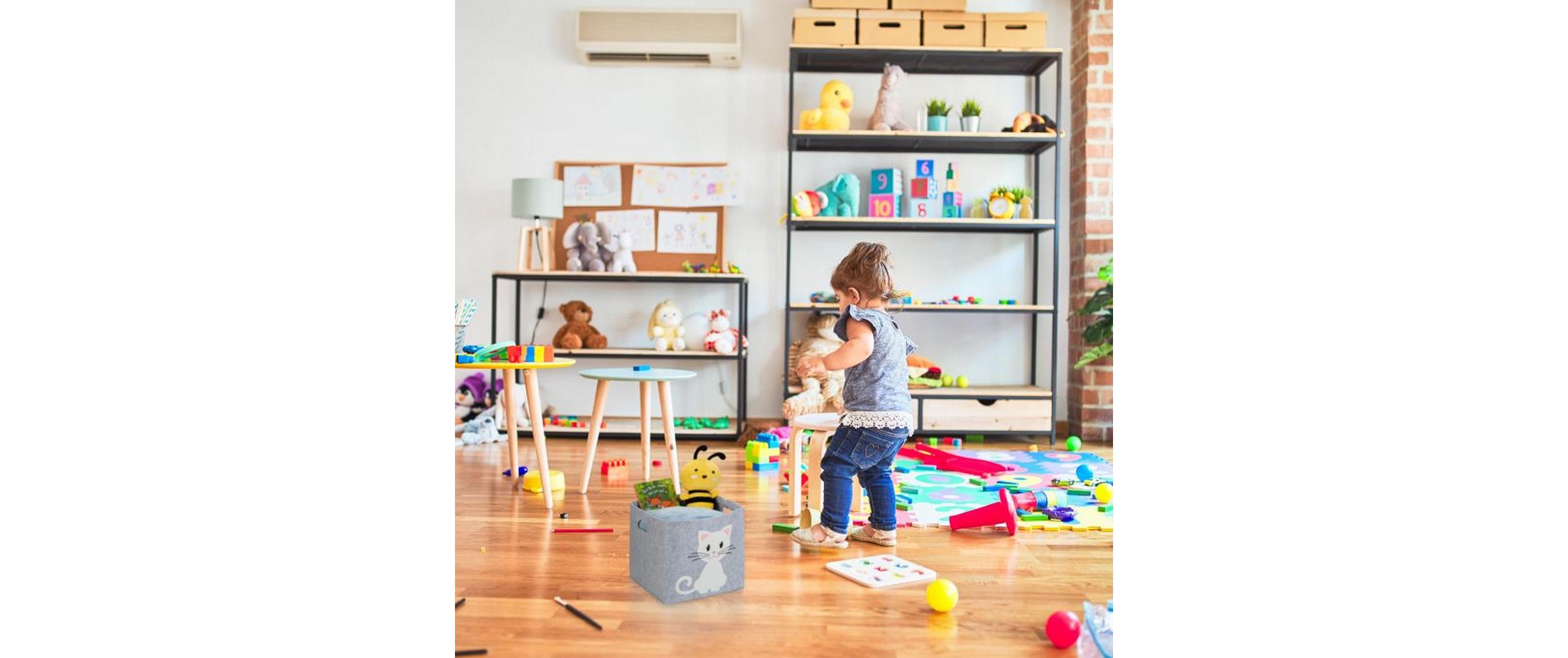 relaxdays Spielzeugkorb Panda