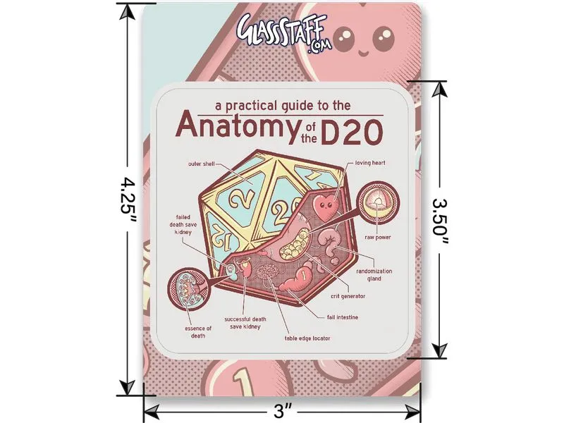 Glass Staff Anatomy of the D20 Sticker Mehrfarbig Glass Staff Anatomy of the D20 Sticker Mehrfarbig