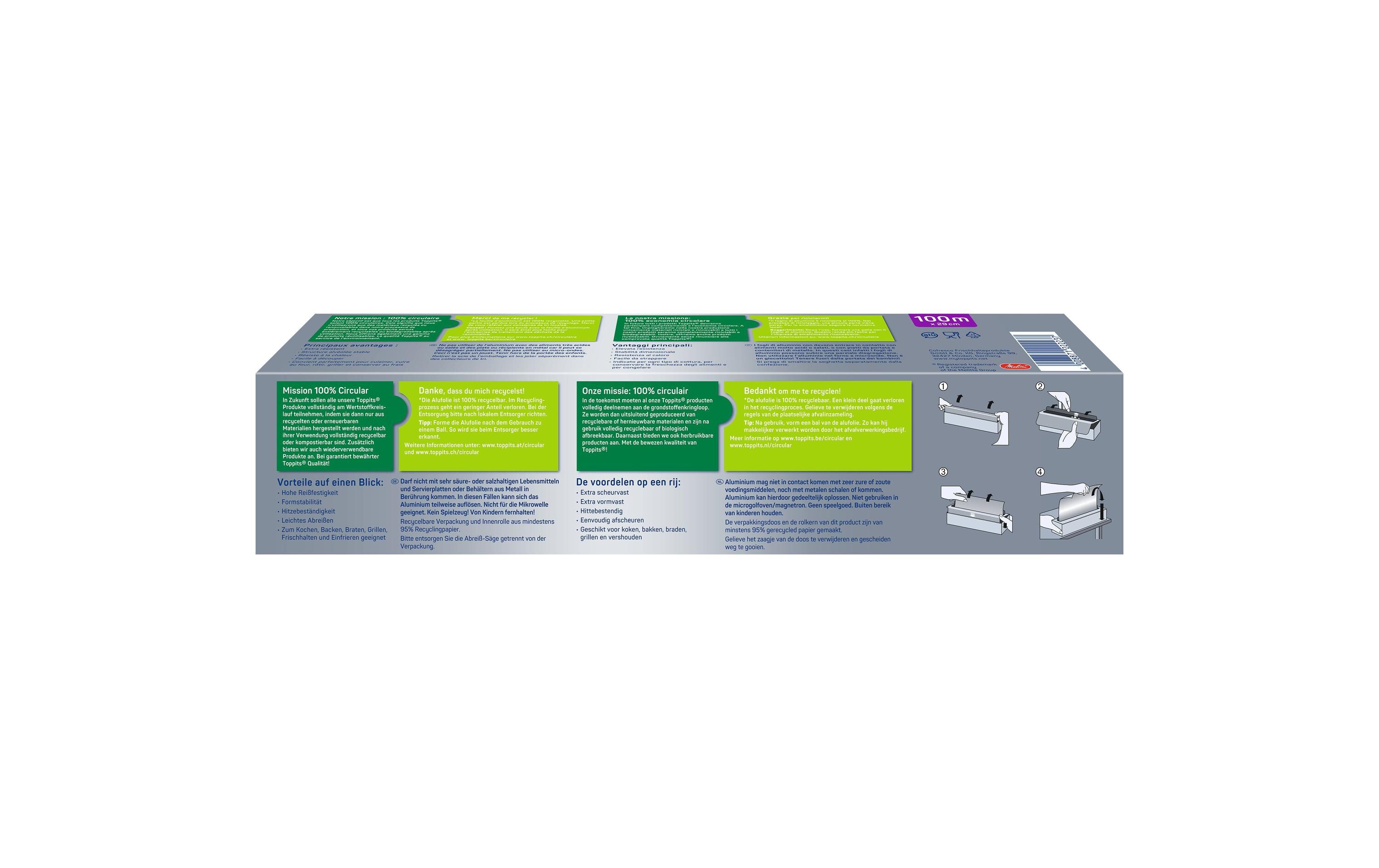 Toppits Alufolie Maxipack 100 m