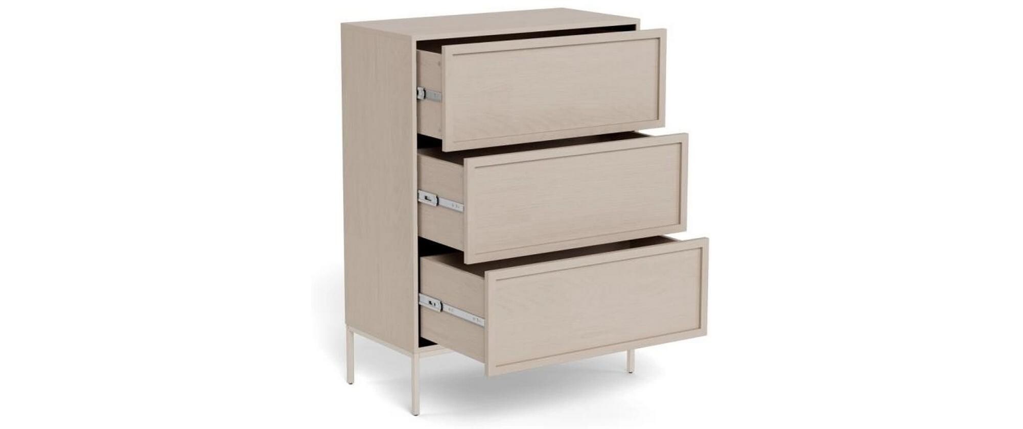 AC Design Kommode Palmdale 80 x 40 x 110 cm, Grau