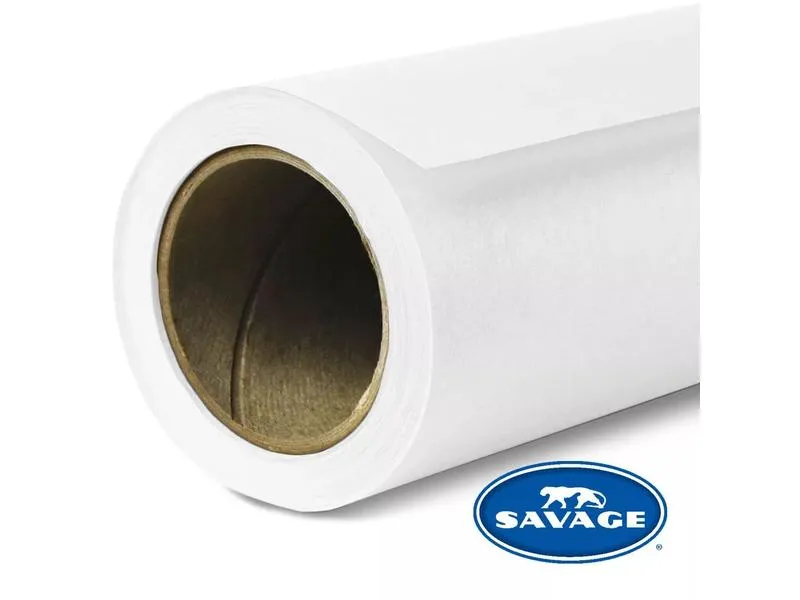 Savage Hintergrund Papier 1.35 x 11 m Super White