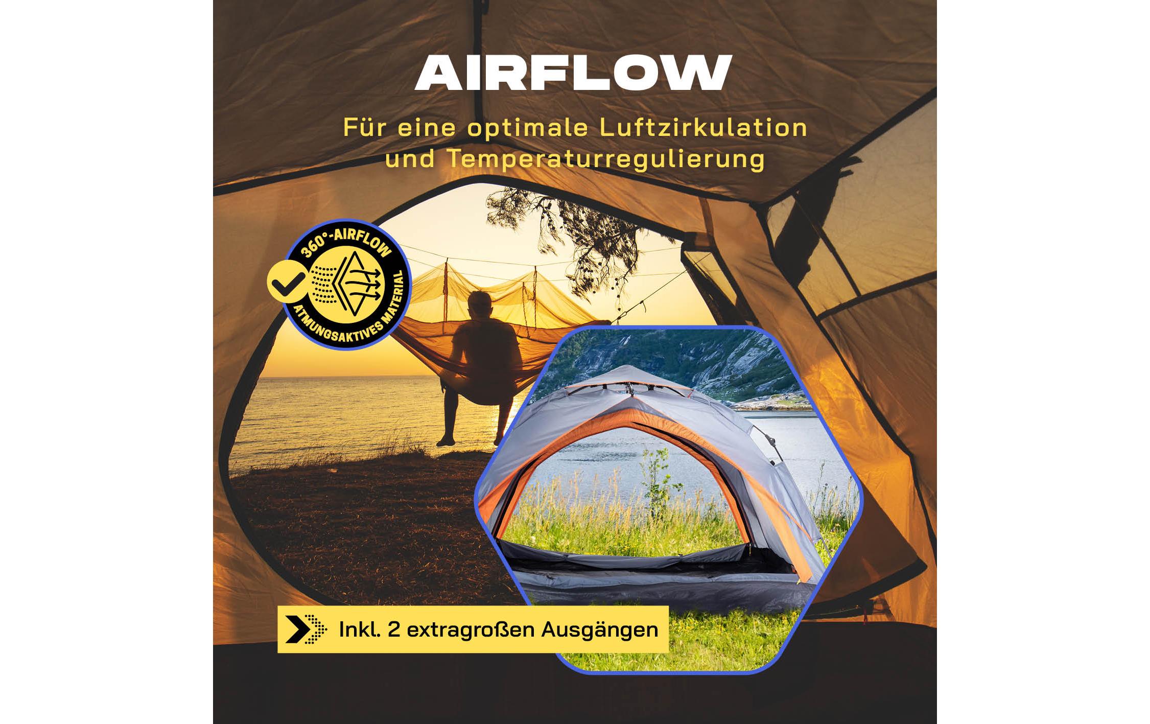 Where tomorrow Pop-Up-Zelt Drei Personen - Grau