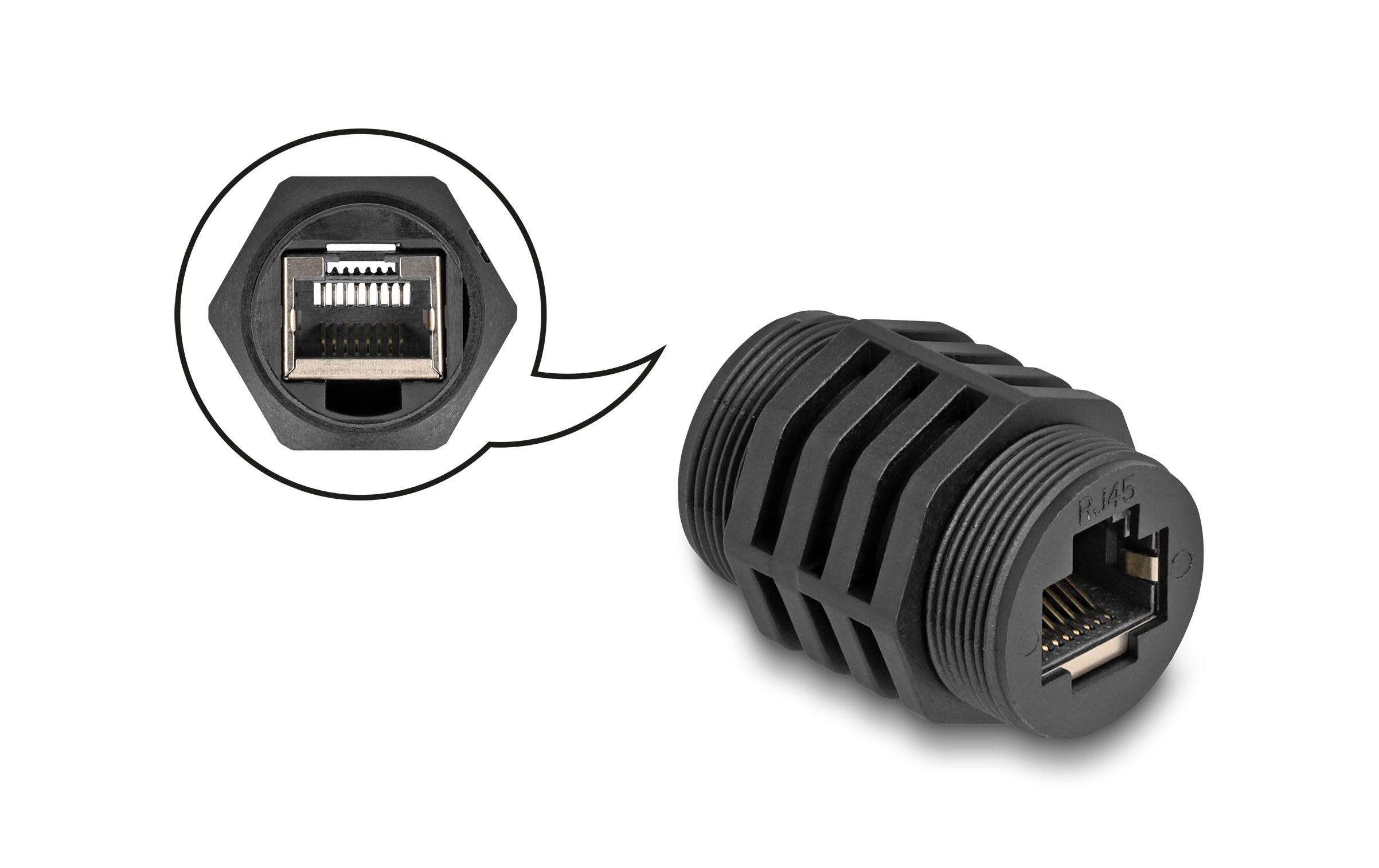 Delock Einbaumodul RJ45 Cat.6A, IP67 staub- und wasserdicht 1 Stück Delock Einbaumodul RJ45 Cat.6A, IP67 staub- und wasserdicht 1 Stück