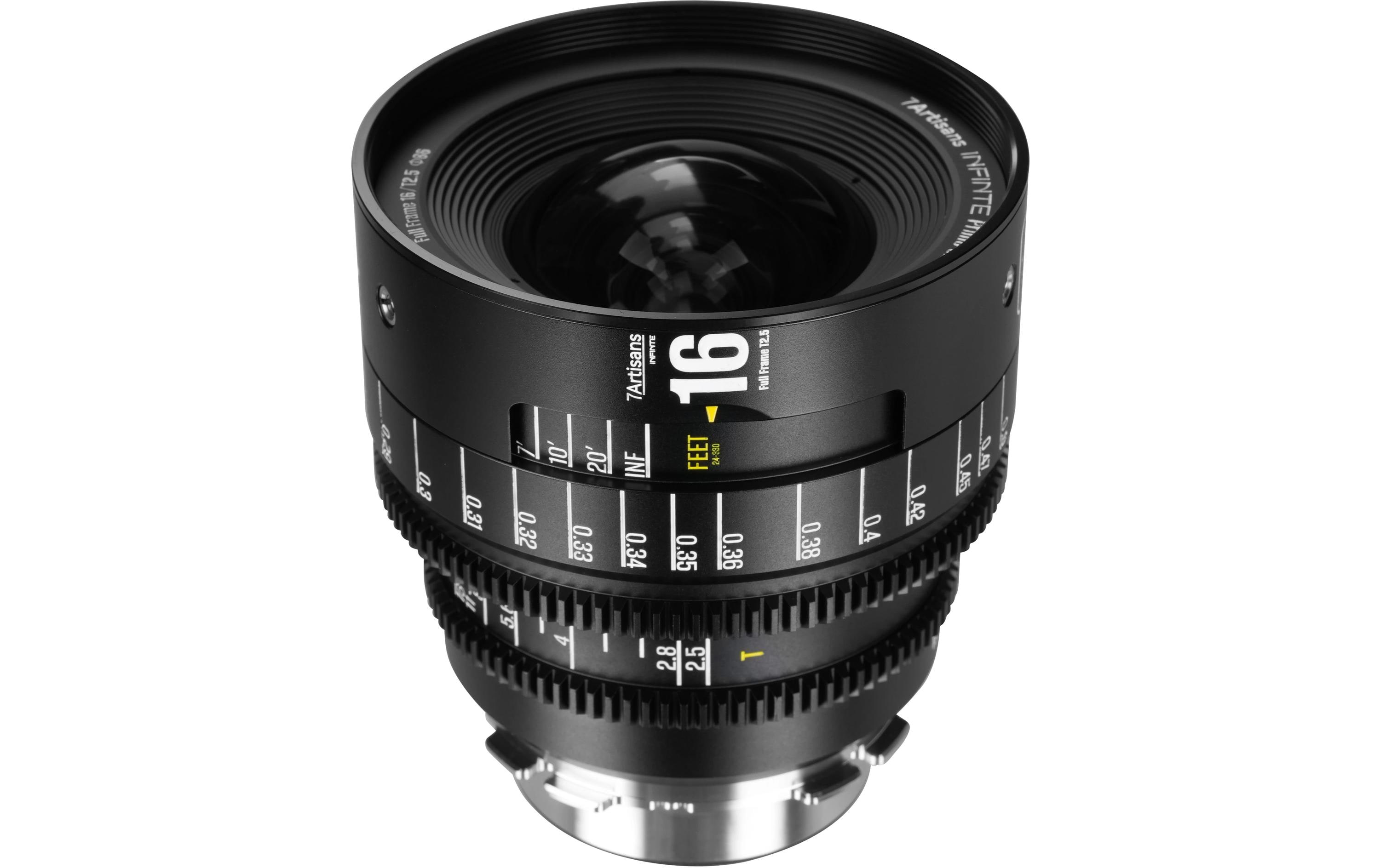 7Artisans Festbrennweite 16mm T/2.5 INFINTE Schwarz – Arri PL