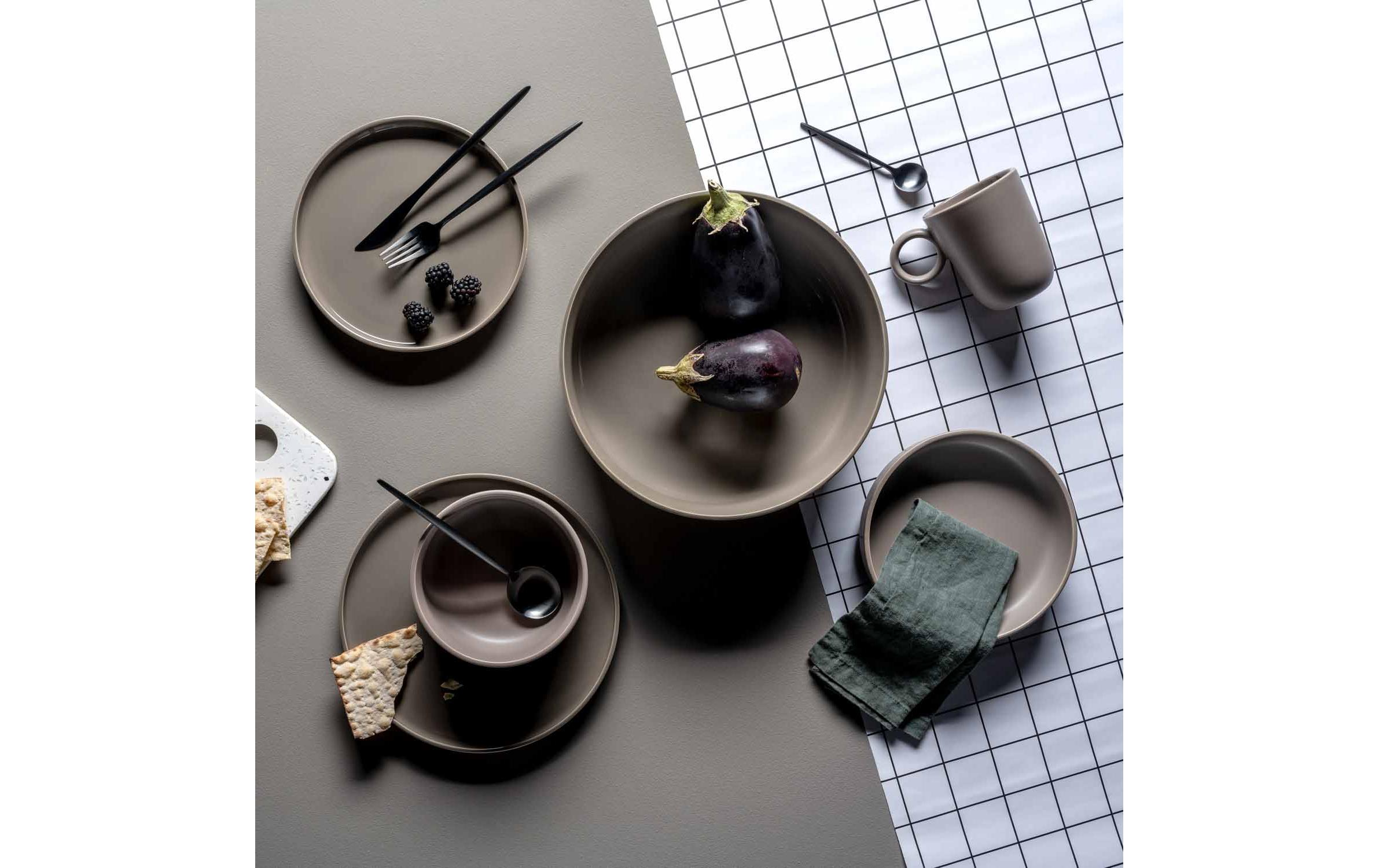 Leonardo Schale Roma 6 Stück, Taupe