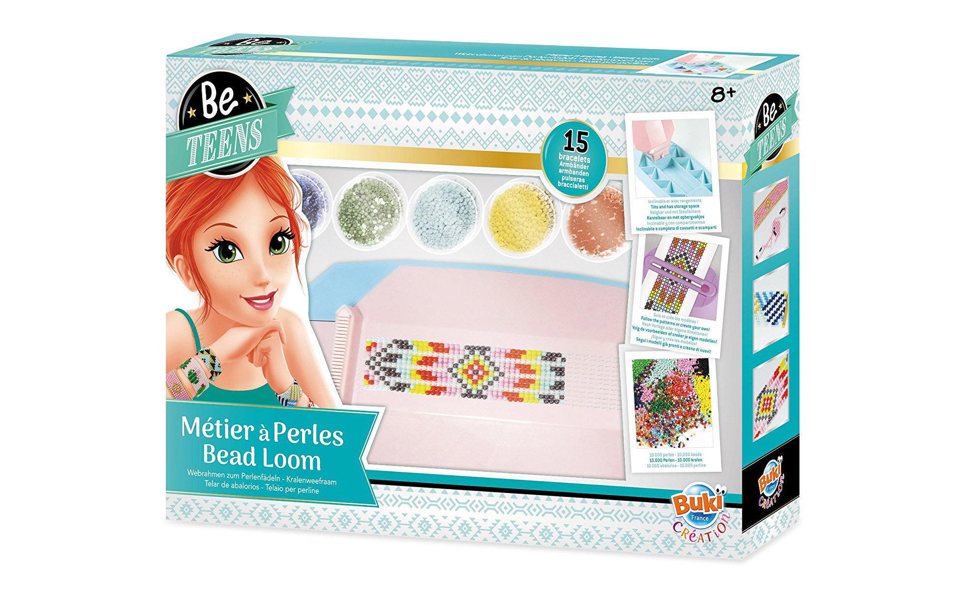 Buki Bastelset Webrahmen zum Perlenfädeln