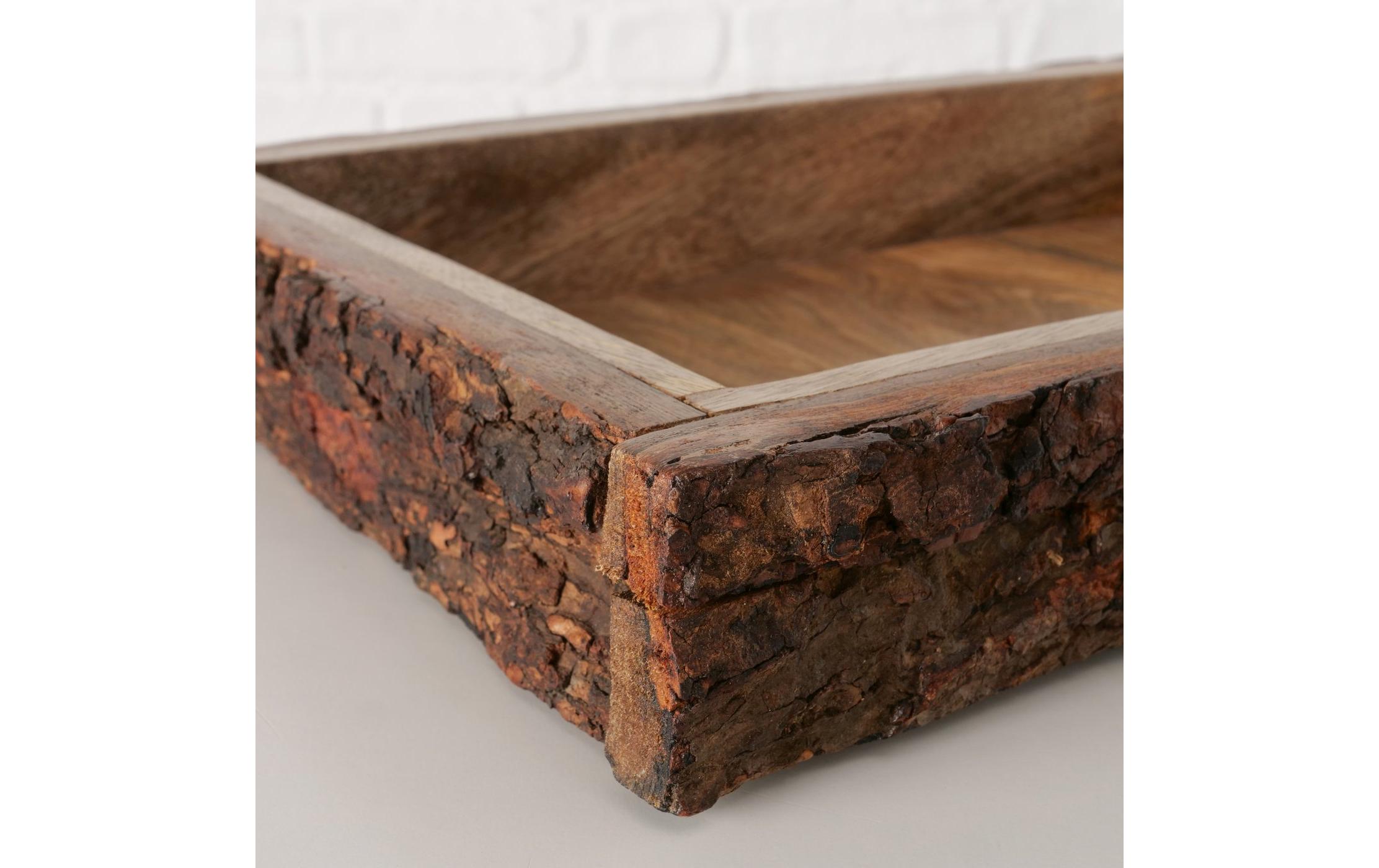 Boltze Dekoteller Barka Mangoholz, 37 x 5.5 cm