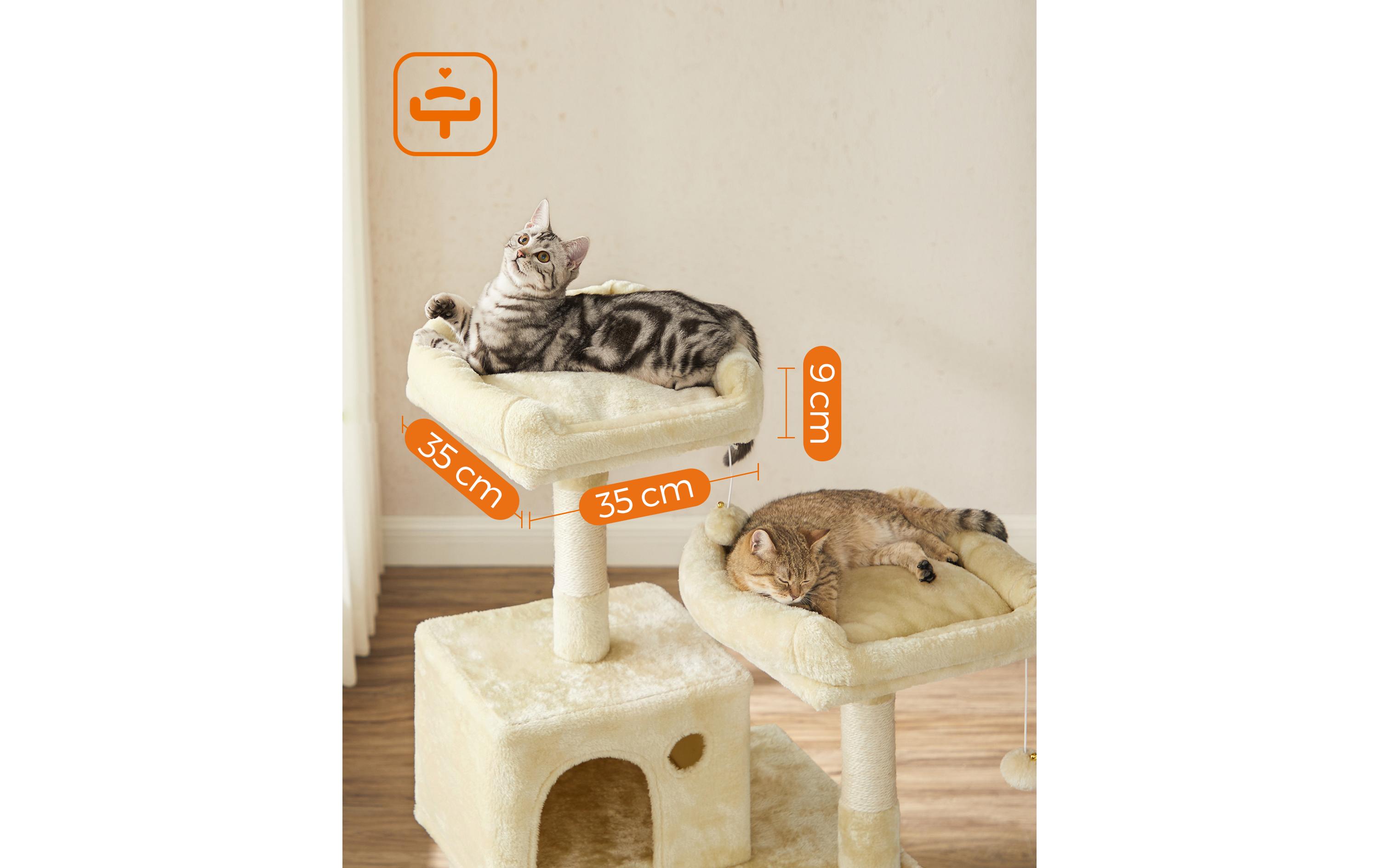 Feandrea Kratzbaum mit Hängematte 143 cm, Beige