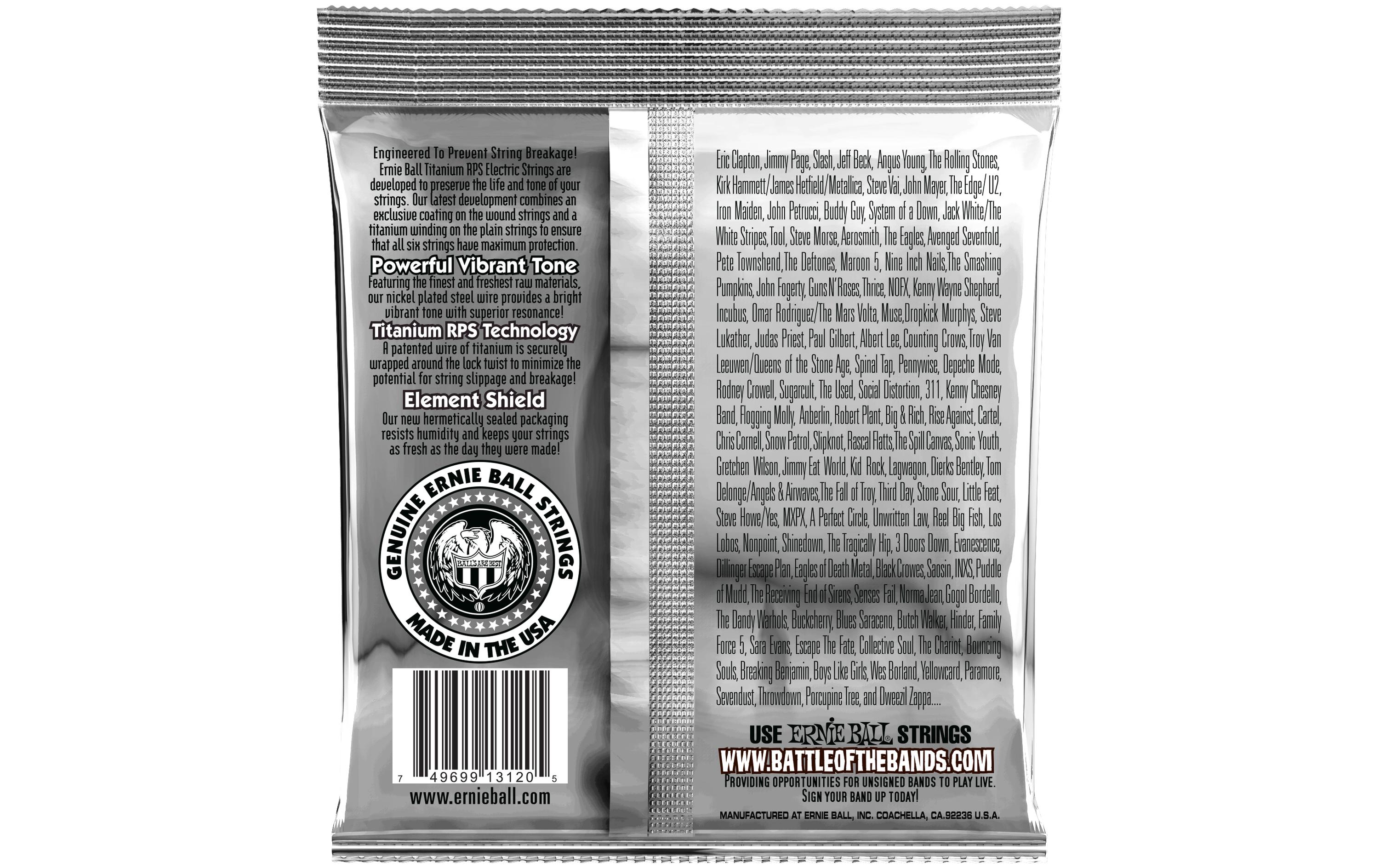 Ernie Ball Gitarrensaiten 3120 Slinky Coated Titanium – Power 11-48