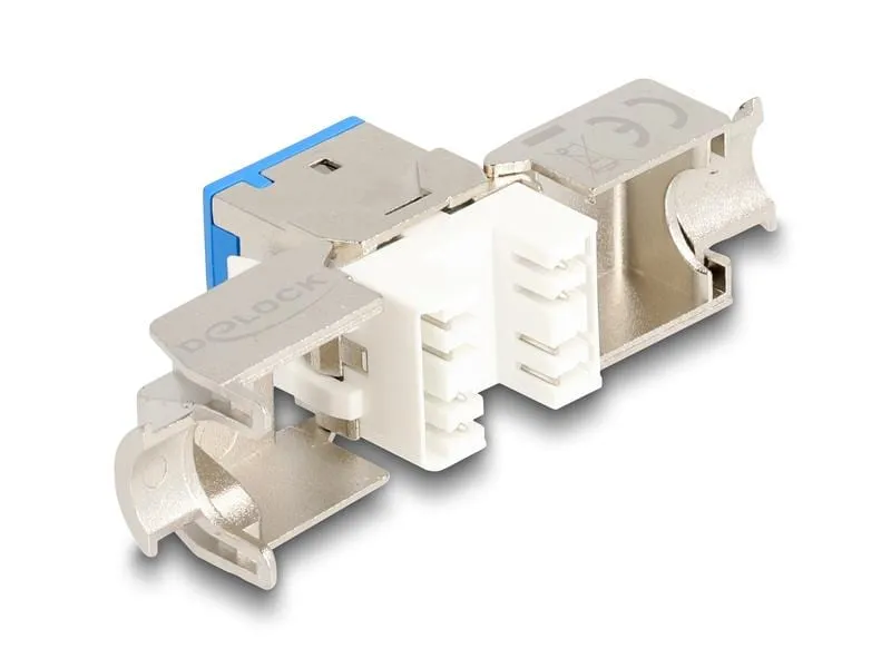 Delock Keystone-Modul RJ45 zu LSA Cat.6A Blau, 10 Stück