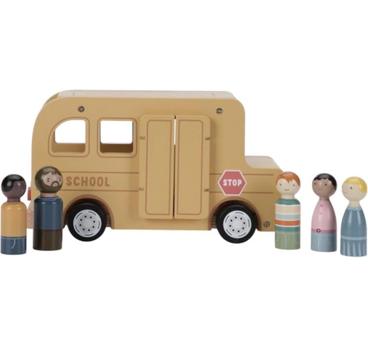 Little Dutch Spielzeugfahrzeug Schulbus mit Figuren FSC