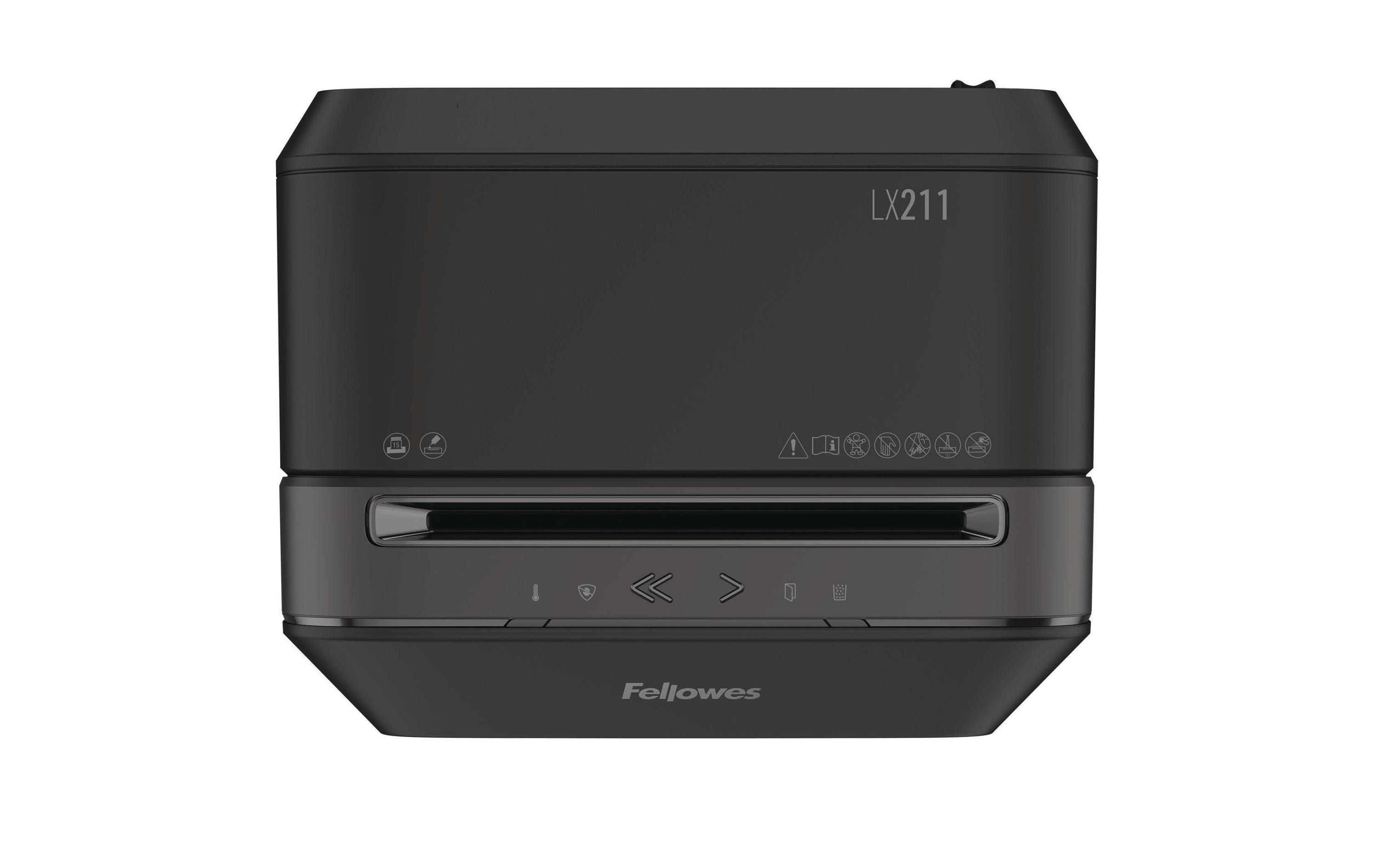 Fellowes Aktenvernichter LX211 P-5, 15 Seiten, Schwarz