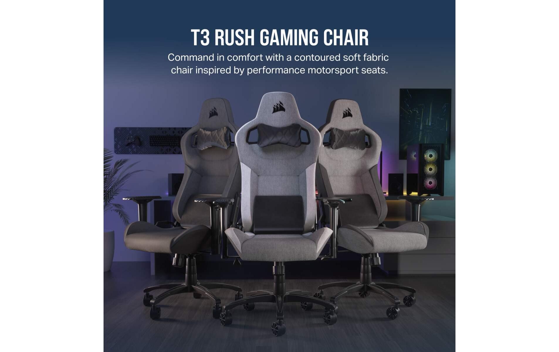 Corsair Gaming-Stuhl T3 Rush (2023) Grau Corsair Gaming-Stuhl T3 Rush (2023) Grau