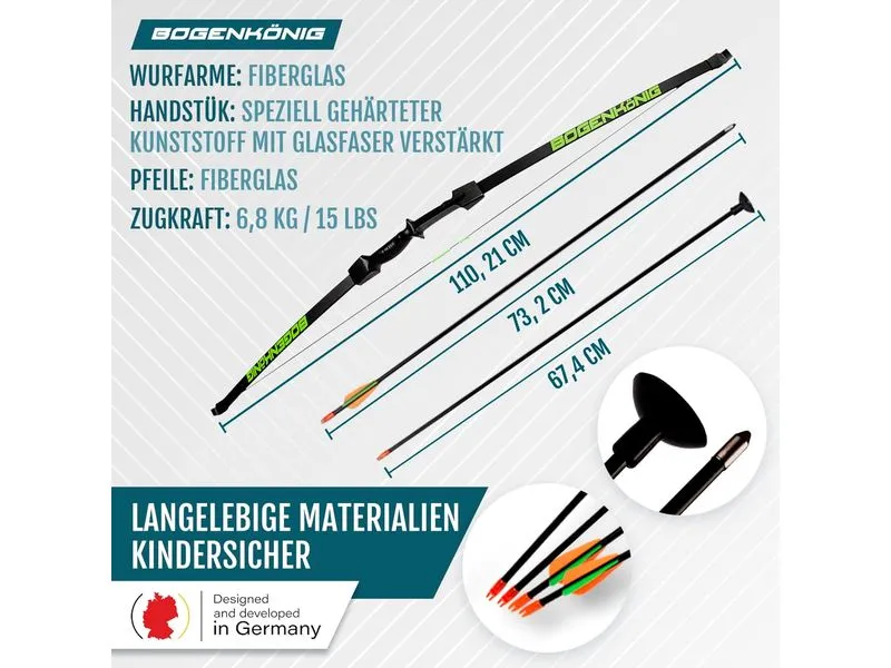 Bogenkönig Bogenschiess-Set 15 lbs Bogenkönig Bogenschiess-Set 15 lbs