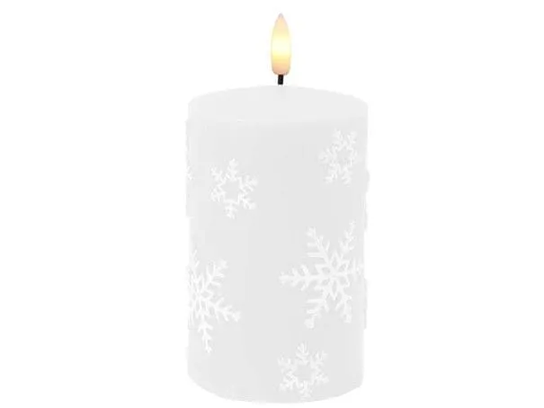 Dameco LED Kerze Schneeflocke, 7.5 cm x 12 cm