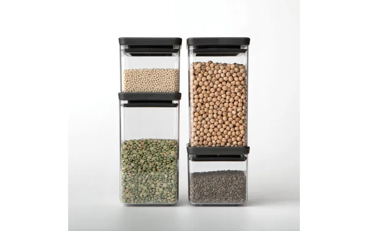 Brabantia Vorratsbehälter Tasty 1.6 l, Transparent/Schwarz Brabantia Vorratsbehälter Tasty 1.6 l, Transparent/Schwarz