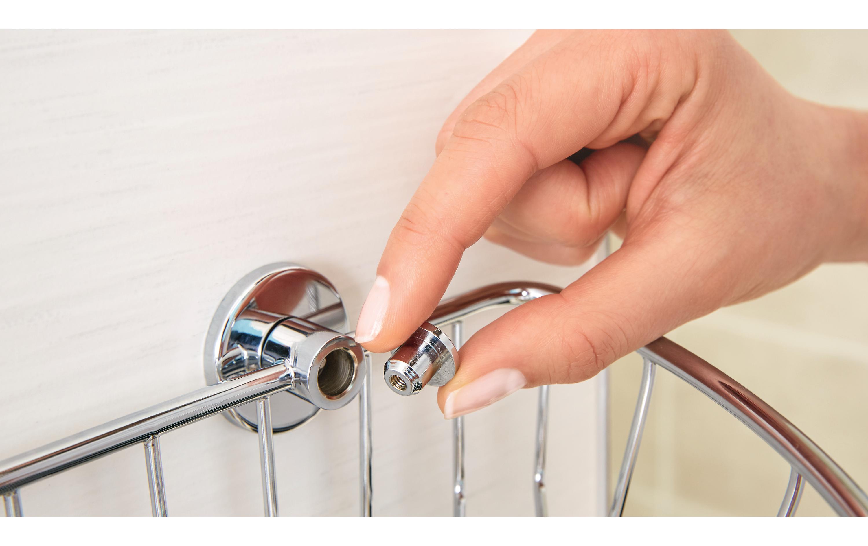 tesa Ablagekonsole Draad ohne Bohren, Silber