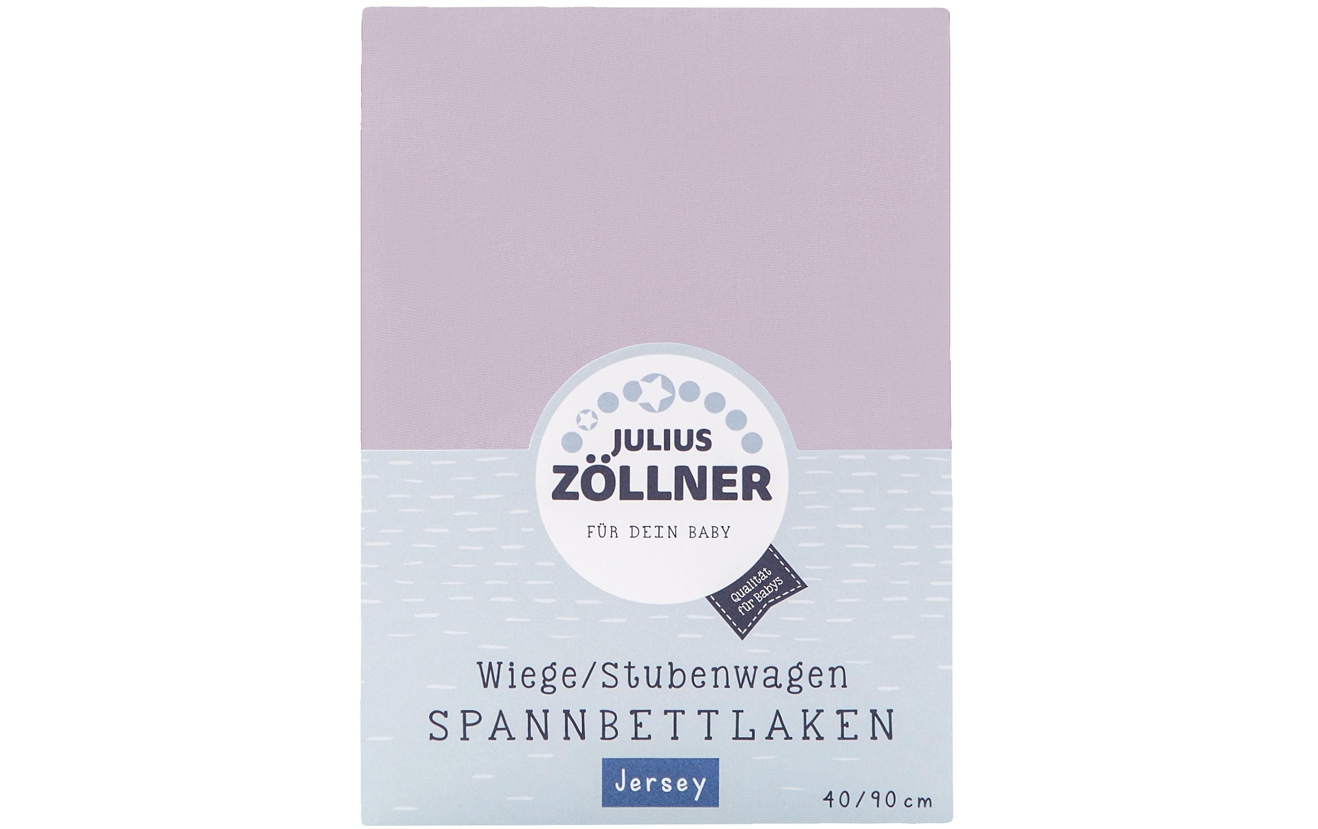 Julius Zöllner Fix-Leintuch Jersey Flieder 90 x 40 cm