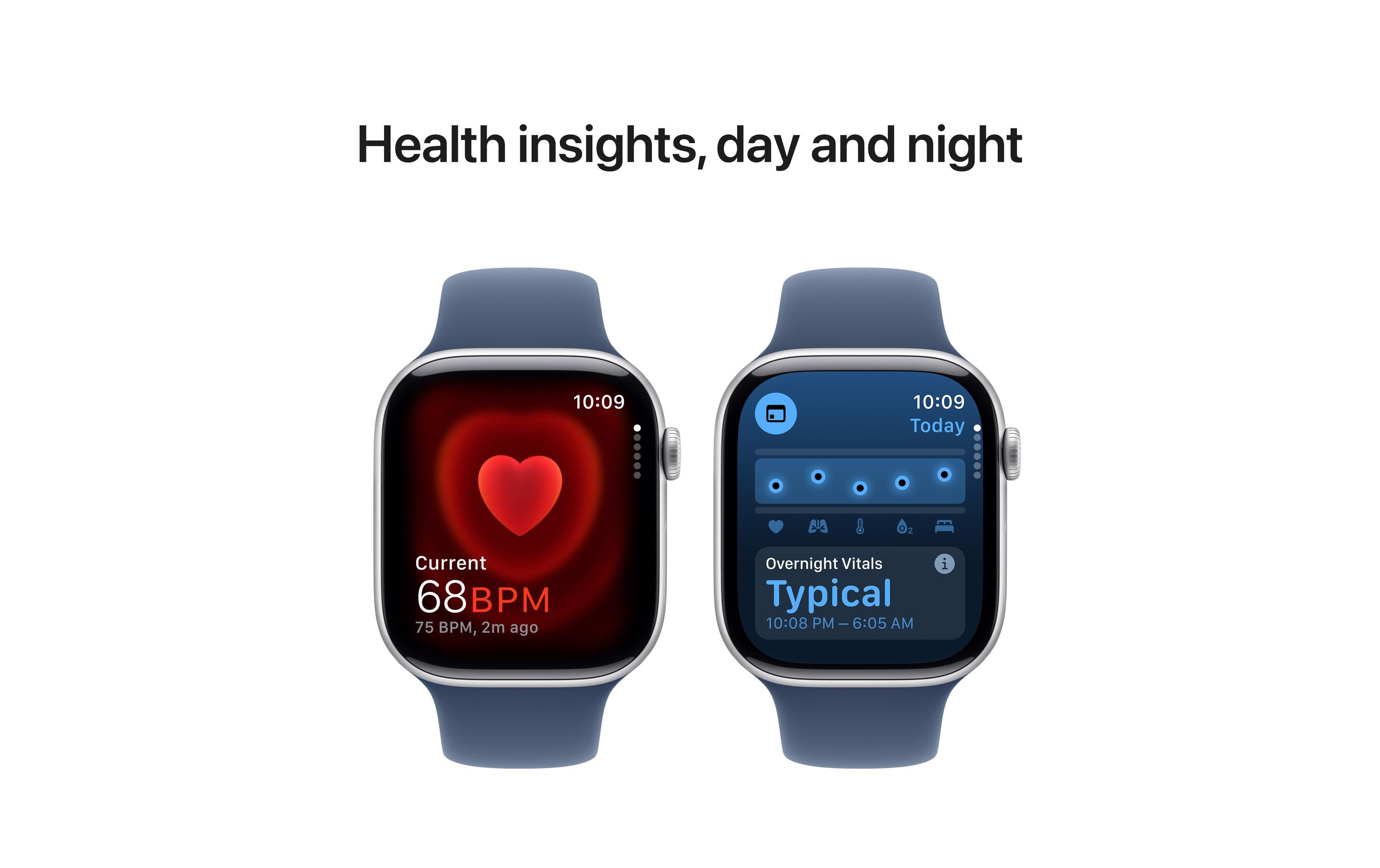 Apple Watch Series 10 46 mm Alu Silber Sport Denim M/L