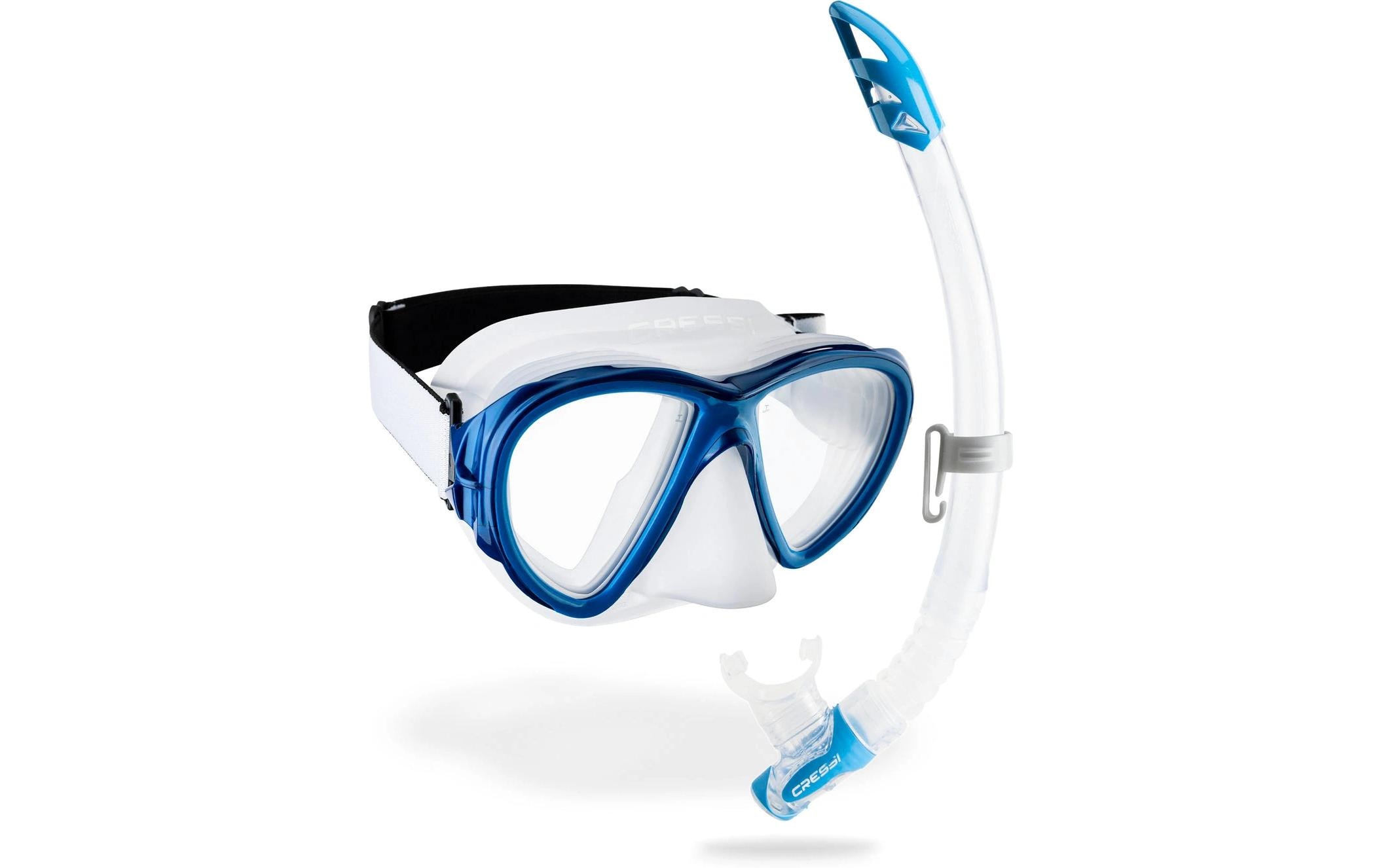 CRESSI Fidschi + Gamma Schnorchel-Kombi Clear/Blue CRESSI Fidschi + Gamma Schnorchel-Kombi Clear/Blue