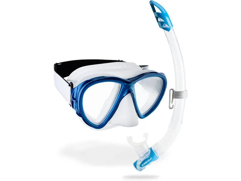 CRESSI Fidschi + Gamma Schnorchel-Kombi Clear/Blue CRESSI Fidschi + Gamma Schnorchel-Kombi Clear/Blue