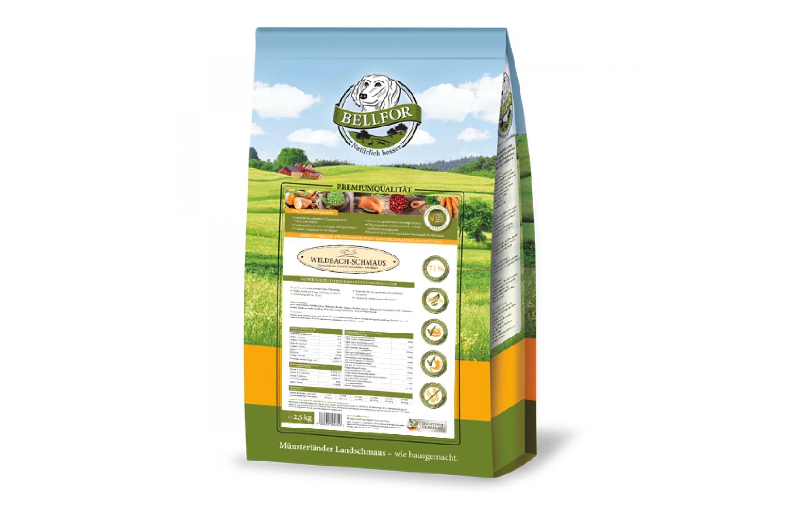 Bellfor Trockenfutter Wildbach-Schmaus Wildlachs & Bachforelle,2.5kg