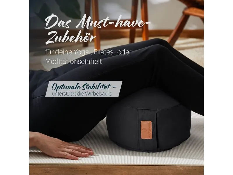DoYourYoga Yoga-Kissen Vishnu Buchweizenschalen, Schwarz DoYourYoga Yoga-Kissen Vishnu Buchweizenschalen, Schwarz